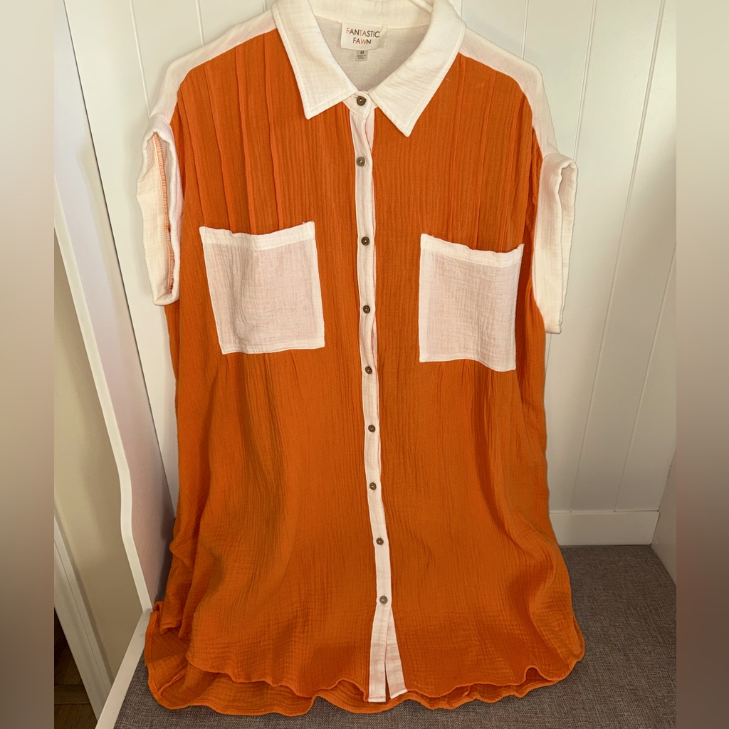Fantastic Fawn Button Up Dress
